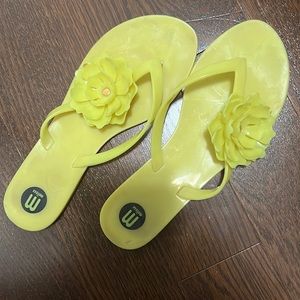 Yellow beach sandals